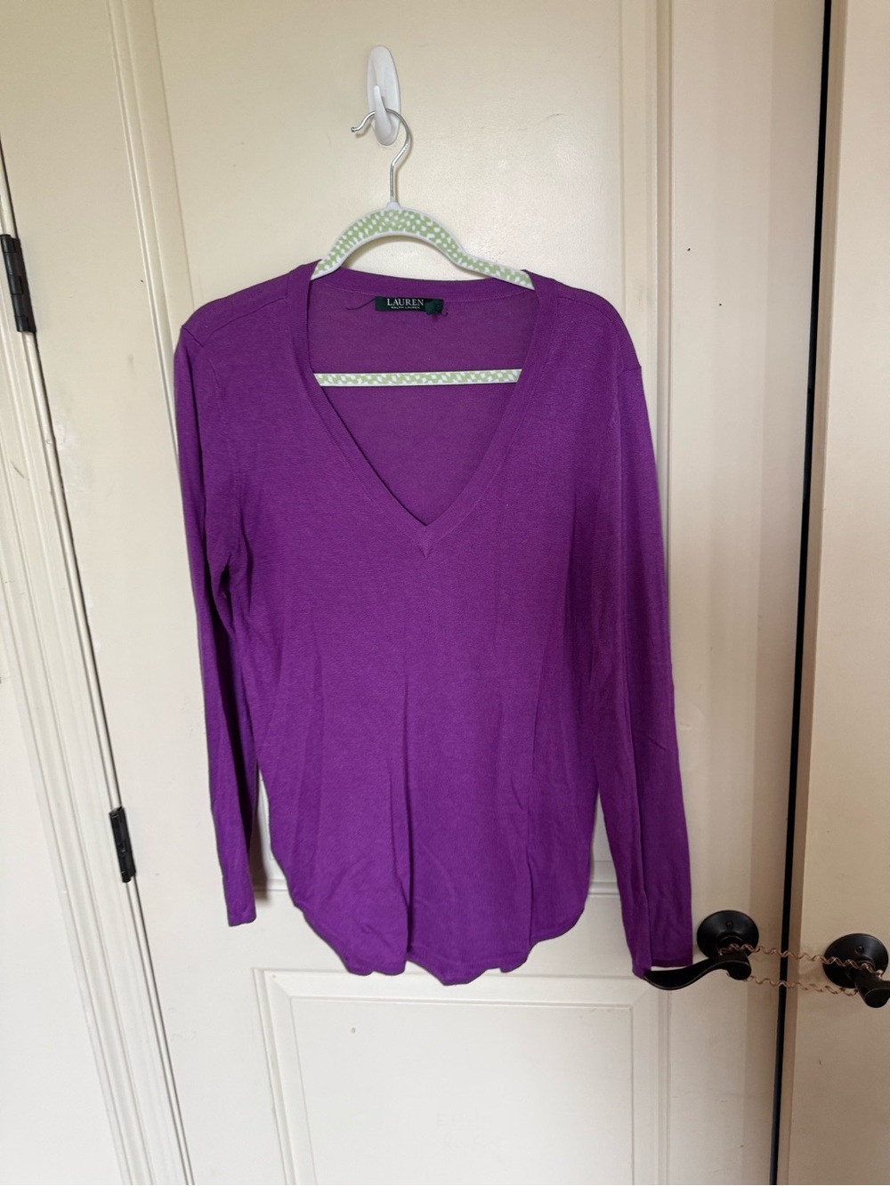 Lauren Ralph Purple Top - Picture 2 of 3